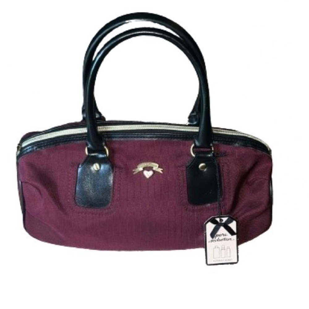 Victoria’s Secret maroon and black satchel handbag